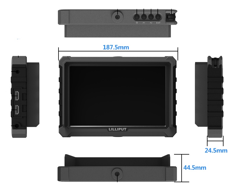 Накамерный монитор 7" Lilliput A7S Black Edition