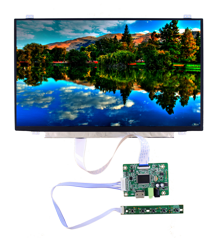 Дисплей 14" N140HCA-EAB с контроллером RTD2556_eDP_1H в сборе