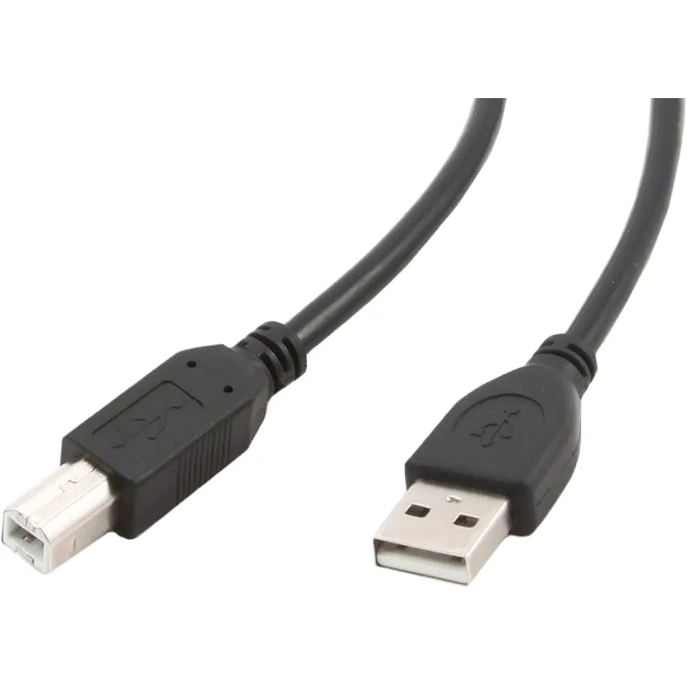 Кабель USB A (M) - USB B (M), 2.0, 1 м, черный, Гарнизон