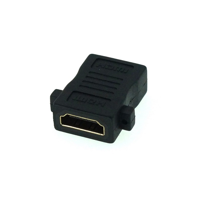 Переходник HDMI (F) - HDMI (F) прямой с ушами