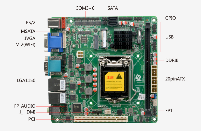Материнская плата Mini-ITX ITX-P85M1