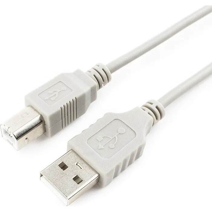 Кабель USB A (M) - USB B (M), 2.0, 1.8 м, серый, Gembird