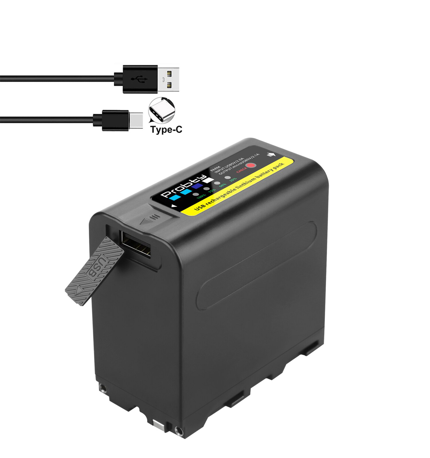Аккумулятор NP-F980 с USB, 8800 мАч