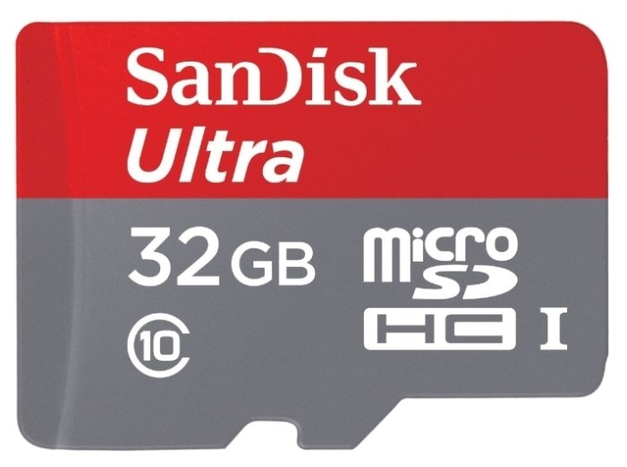 Карта памяти microSDHC UHS-I SANDISK Ultra 80 32 ГБ, 80 МБ/с, 533X, Class 10, SDSQUNS-032G-GN3MN