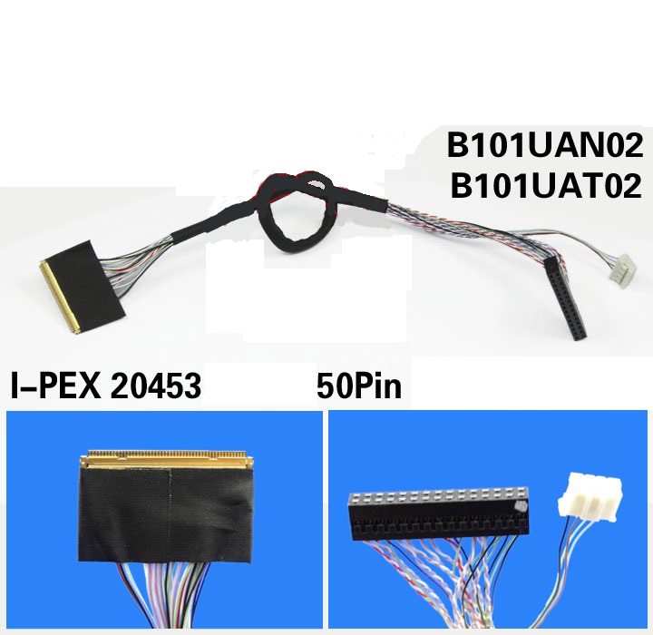 Кабель LVDS I-PEX20453-50P-2C8B-RP/BLD2-30+HB-04, 250 мм