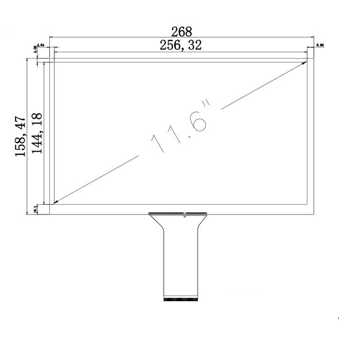 Ёмкостной сенсорный экран 11,6" PCAP-XG1161W9 с USB