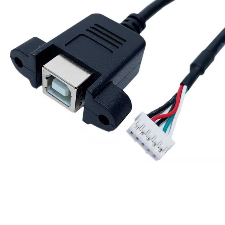 Кабель USB 2.0 B (F) с ушами - HB-05 (2 мм), 30 см