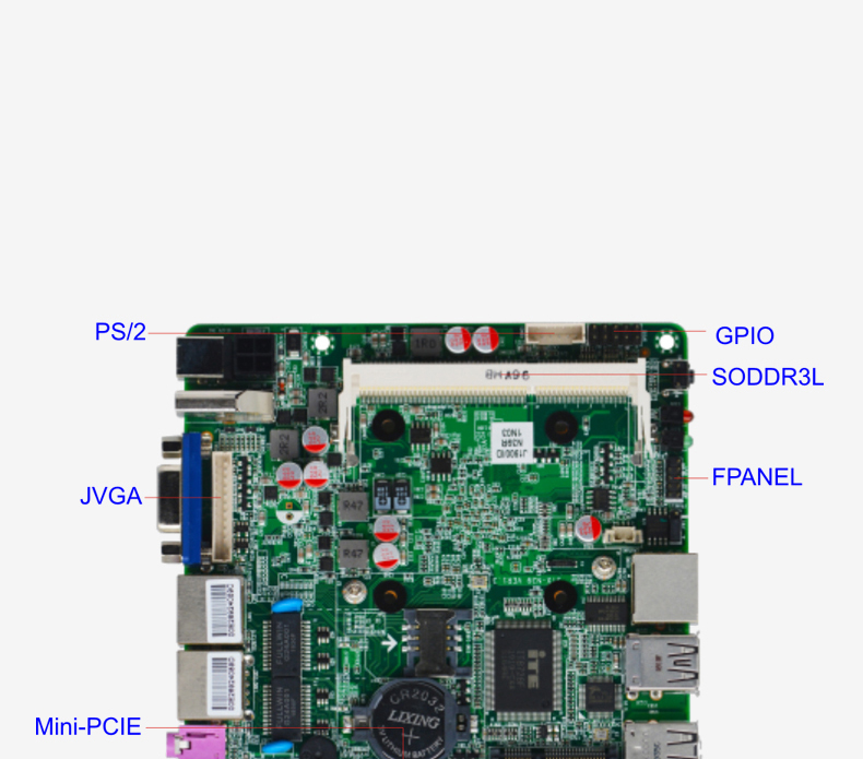 Материнская плата Nano-ITX с процессором STX-N39_19