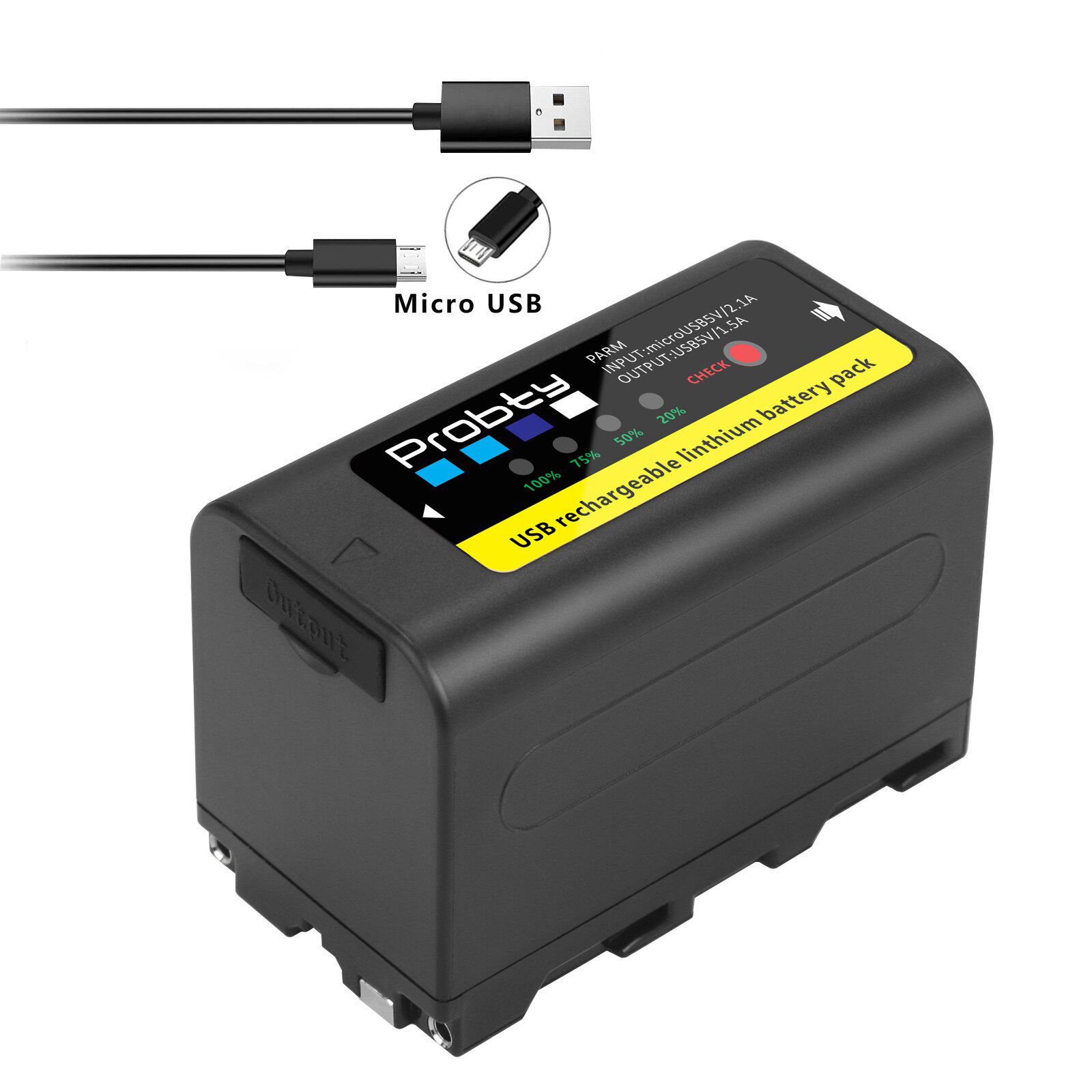 Аккумулятор NP-F780 с USB, 6800 мАч