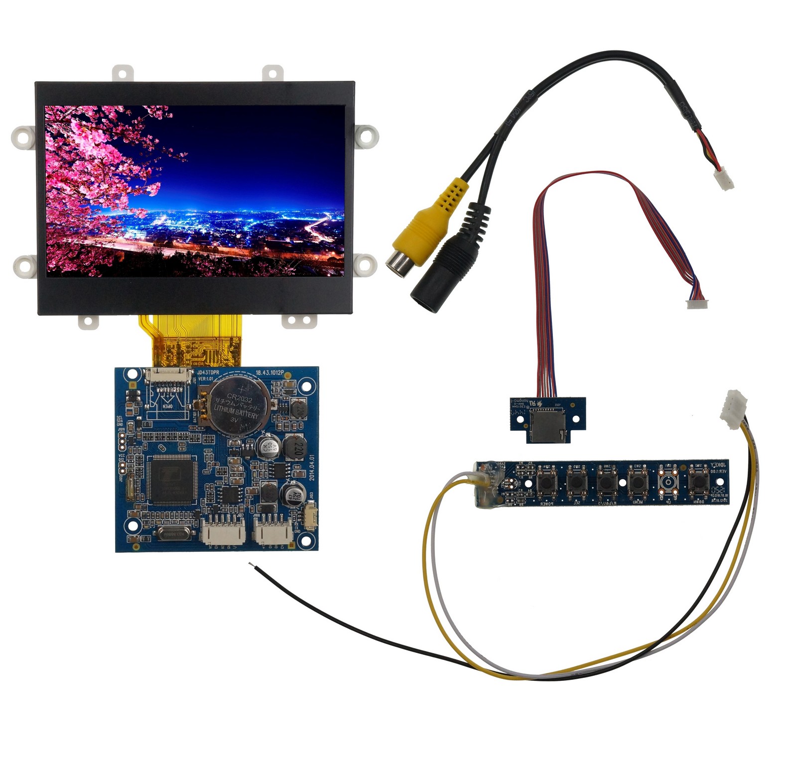 Дисплей 4,3" SAT043HS040D с контроллером JD43TDPR