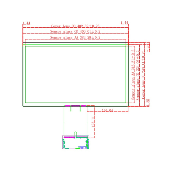 Ёмкостной сенсорный экран 17,3" EG173-001-V1 с USB