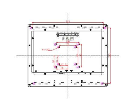 Встраиваемый сенсорный монитор 15" PZ150SKZ-07HPZ1-HV