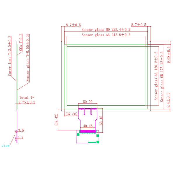 Ёмкостной сенсорный экран 10,4" EG10.4-A-0403V1 с USB