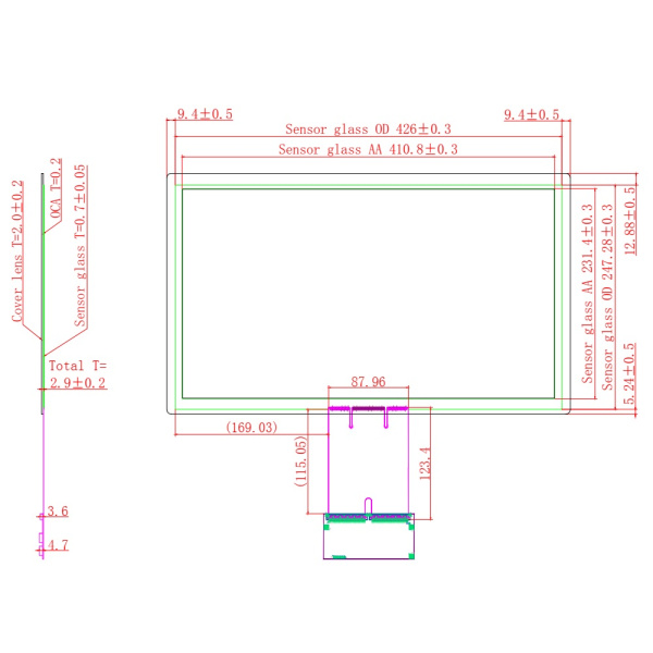 Ёмкостной сенсорный экран 18,5" EG18.5-A-1609V1 с USB