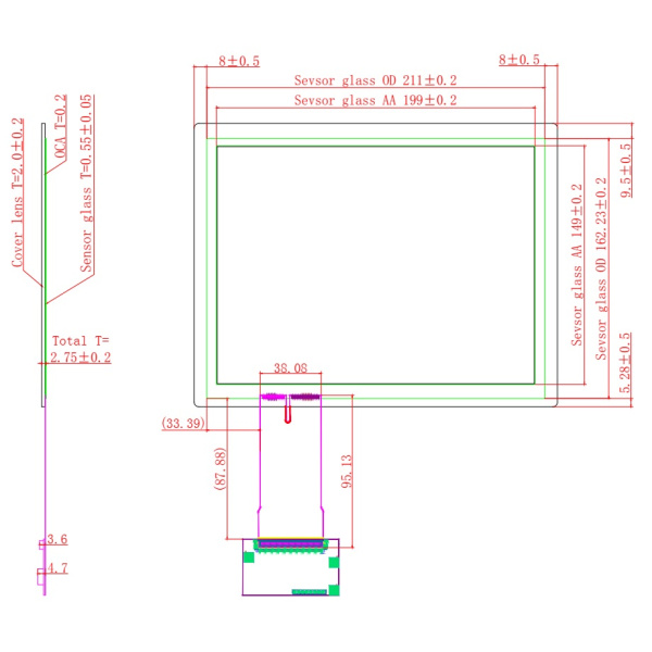 Ёмкостной сенсорный экран 9,7" EG9.7-A-0403V1 с USB