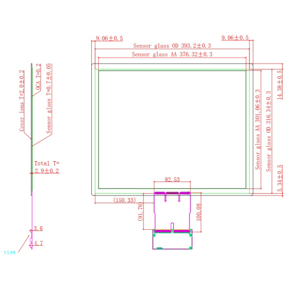 Ёмкостной сенсорный экран 19" EG19-A-0504V1 с USB