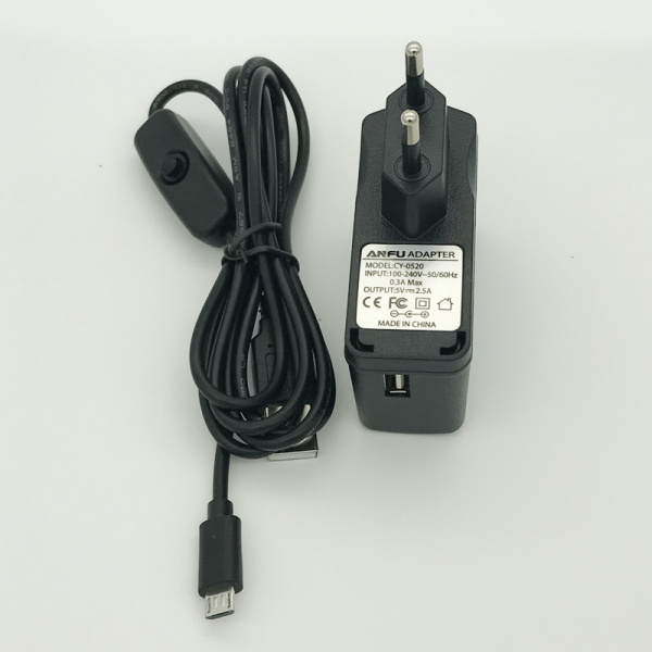 Блок питания для Raspberry 5В/2.5А разъём microUSB