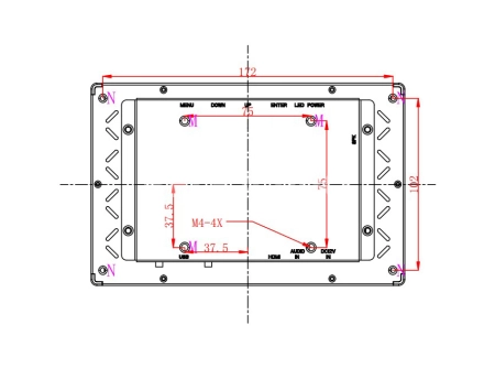 Встраиваемый сенсорный монитор 7" PZ070WKZ-06SPZ1-H