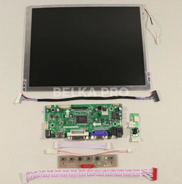 Дисплей 10,4" TM104SDH01 с контроллером M.NT68676.3 в сборе