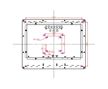 Встраиваемый сенсорный монитор 15" PZ150SKZ-07HPZ1-HV