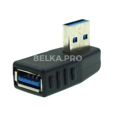 Переходник USB 3.0 A (F) - USB 3.0 A (M) угловой