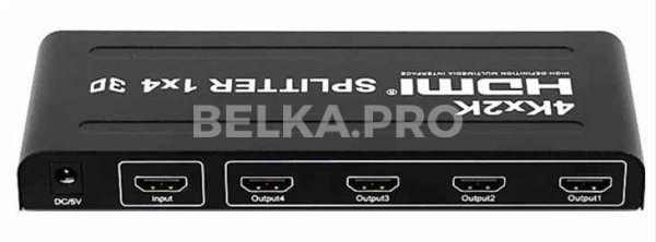 HDMI сплиттер (разветвитель) 1x4 HDMI-3D-1X4