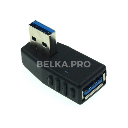 Переходник USB 3.0 A (F) - USB 3.0 A (M) угловой