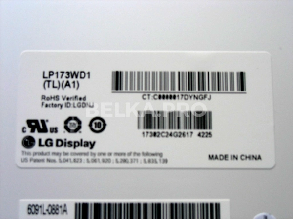 ЖК дисплей 17,3" LP173WD1-TLA1