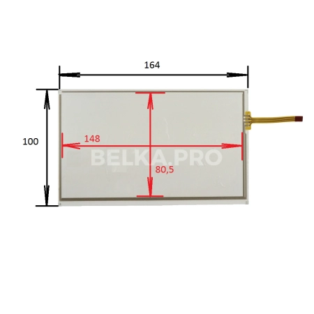 Резистивный сенсорный экран 7" 7R415RU050 1,5мм рез 4пр