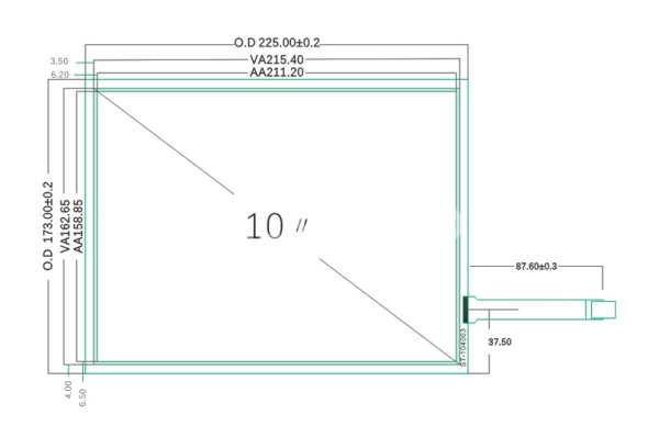 Резистивный сенсорный экран 10,4" ST-104003
