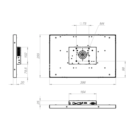 Сенсорный монитор 15,6" DN156WMKE-90SR41-H