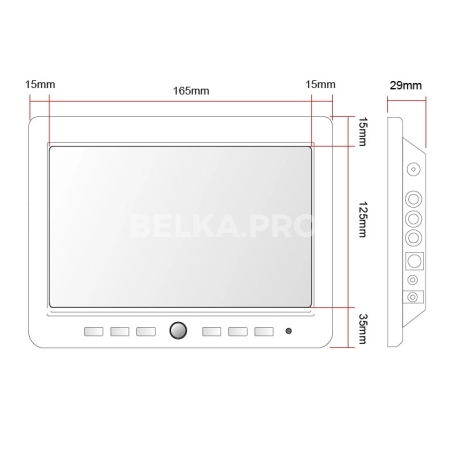 Монитор 8,0" TW080S07PA