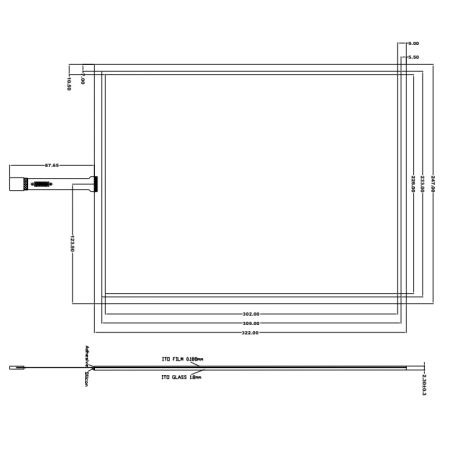Резистивный сенсорный экран 15" ST-151001