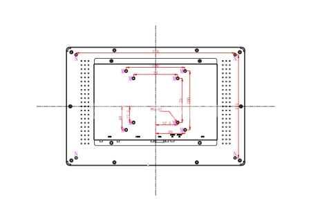 Встраиваемый сенсорный монитор 11,6" PZ116WKZ-90SPZ1-HV