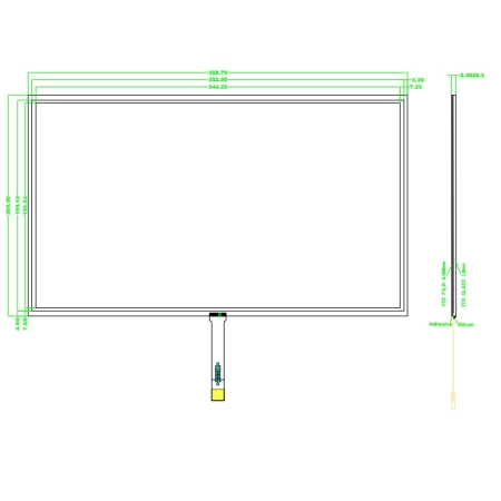 Резистивный сенсорный экран 15,6" ST-156001
