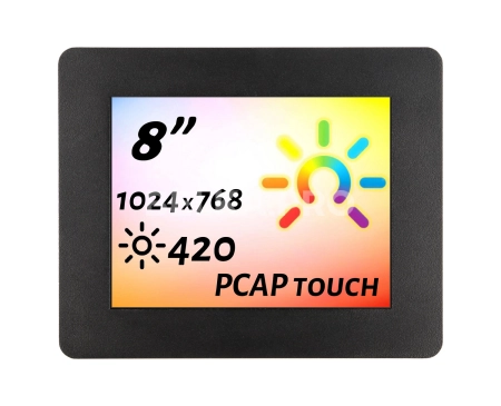 Встраиваемый сенсорный монитор 8" PN080SMK0-07HPX1-HVA