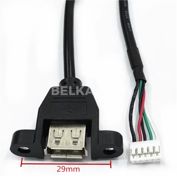 Кабель USB 2.0 A (F) с ушами - HB-05 (2 мм), 30 см