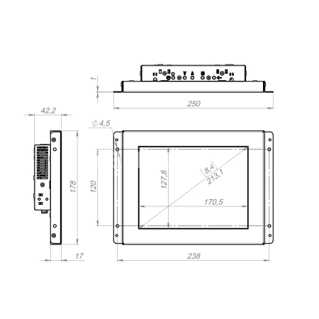 Монитор 8,4" DN084SMK6-07U1-HDV