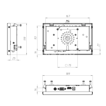 Монитор 7" DN070WMK-06H1-HVA