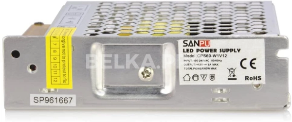 Блок питания в кожухе 12В 5А CPS60-W1V12
