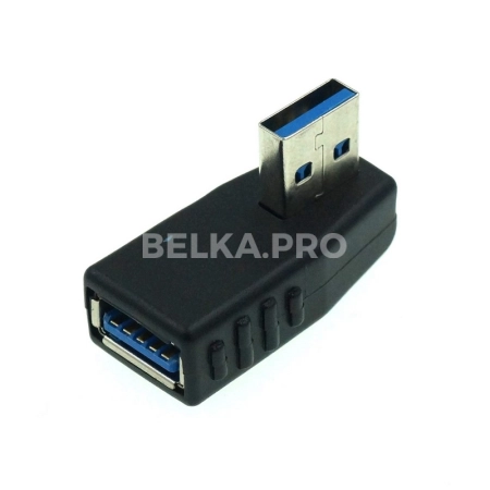 Переходник USB 3.0 A (F) - USB 3.0 A (M) угловой