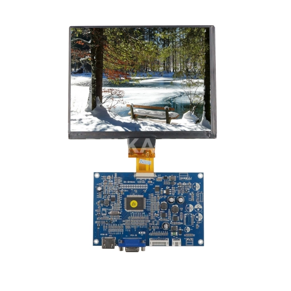 Дисплей 8" HJ080IA-01E с контроллером DN-HD156AU+VGA