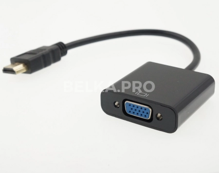 Конвертер HDMI (M) -> VGA (F) HDMI-VGA-BL