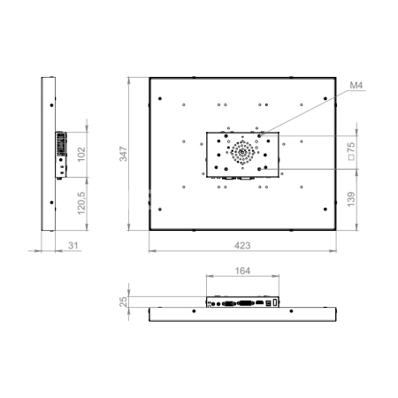Монитор 19" DN190SMK6-20S1-HDV