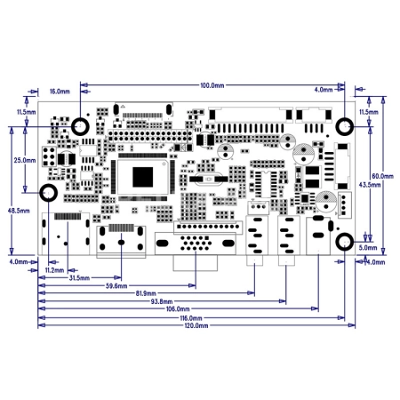 Контроллер дисплея DP/HDMI/VGA JX-2556DP