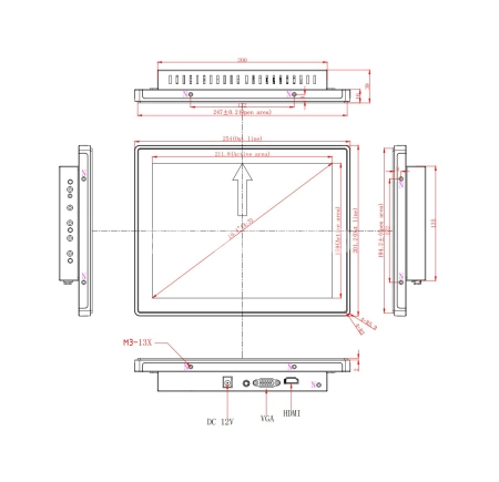 Встраиваемый монитор 10,4" PZ104SKZ-07H1-HV