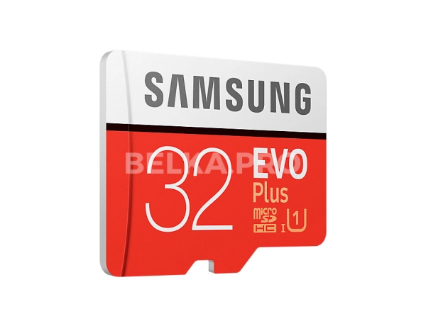 Карта памяти microSDHC UHS-I EVO PLUS 32 ГБ, 95 МБ/с, Class 10, переходник SD, MB-MC32GA/RU