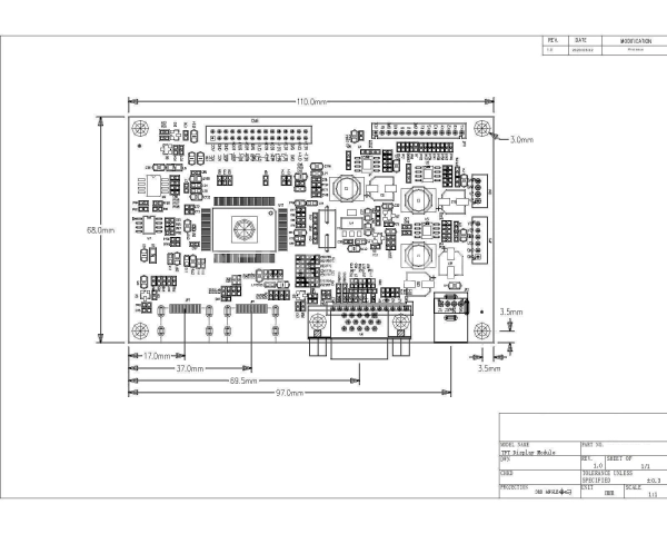 Контроллер дисплея HDMIx2/VGA UT-2556-LVDS