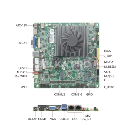 Материнская плата Mini-ITX с процессором ITX-B305_N126L (N100)