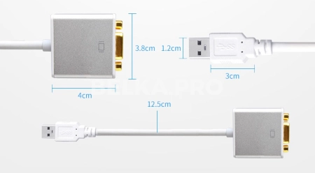 Конвертер USB 3.0/2.0 - VGA usb3-vga-a